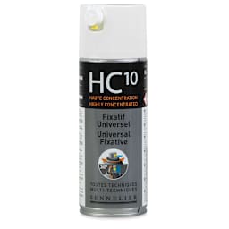 Sennelier HC10 Universal Fixative - Front view of capped spray can