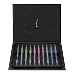 Karin DecoGel MilkyWay Pens - Set of 10, pens shown inside of the packaging
