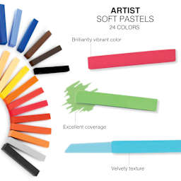 Royal & Langnickel Soft Pastel Set - Set of 24, Landscape, features