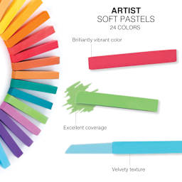 Royal & Langnickel Soft Pastel Set - Set of 24, Portrait, features