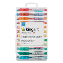 Kingart Mini Gel Pens - Set of 24, front of the packaging