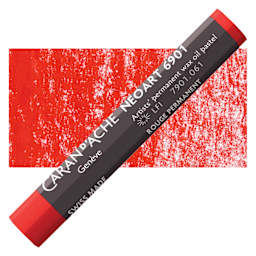 Caran d’Ache Neoart 6901 Pastel - Permanent Red, pastel and swatch