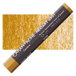 Caran d’Ache Neoart 6901 Pastel - Ochre, pastel and swatch