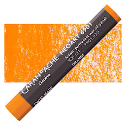 Caran d’Ache Neoart 6901 Pastel - Orange, pastel and swatch