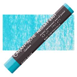 Caran d’Ache Neoart 6901 Pastel - Chrysocolla Blue, pastel and swatch