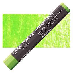 Caran d’Ache Neoart 6901 Pastel - Spring Green, pastel and swatch