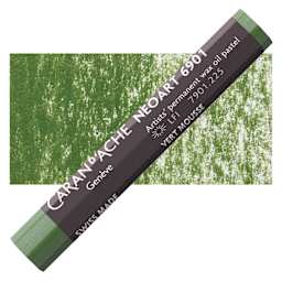 Caran d’Ache Neoart 6901 Pastel - Moss Green, pastel and swatch