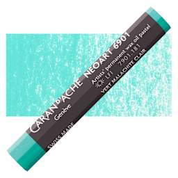 Caran d’Ache Neoart 6901 Pastel - Light Malachine Green, pastel and swatch