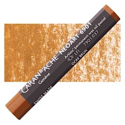 Caran d’Ache Neoart 6901 Pastel - Brown Ochre, pastel and swatch