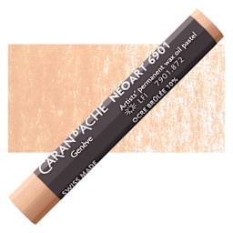 Caran d’Ache Neoart 6901 Pastel - Burnt Ochre 10%, pastel and swatch