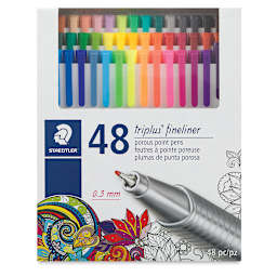 Triplus Fineliner Pens-Assorted, Set of 48 Outside of Package