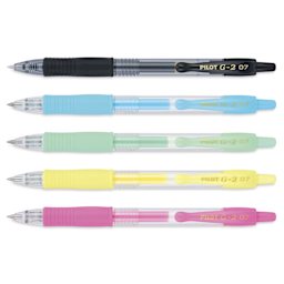 Pilot G2 Gel Pens - Pastel Colors, 0.7 mm, Fine, Set of 5 - out of packaging
