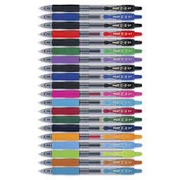 Pilot G2 Gel Pen Set - Wallet Set, 0.7mm, Set of 20, Assorted Colors - out of packaging