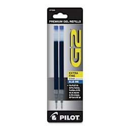Pilot G2 Gel Pen Refills - 0.5 mm, Blue, Extra Fine, Pkg of 2