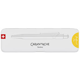Caran d'Ache Colormat-X 849 Ballpoint Pen - Yellow, front of case