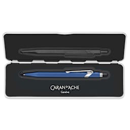 Caran d'Ache Colormat-X 849 Ballpoint Pen - Blue, in case