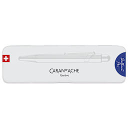 Caran d'Ache Colormat-X 849 Ballpoint Pen - Blue, front of case