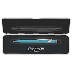Caran d'Ache Colormat-X 849 Ballpoint Pen - Turquoise, in case