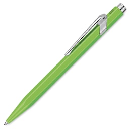 Caran d'Ache 849 Fluo Ballpoint Pen - Fluorescent Green, side view
