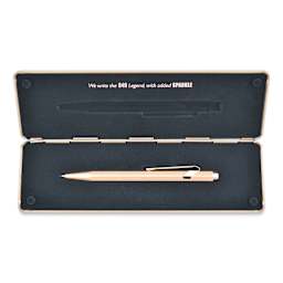 Caran d'Ache 849 Premium Ballpoint Pen - Brut Rose inside case