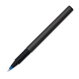 Uni-Ball Deluxe Rollerball Pen - Gunmetal Finish, Blue, Micro Tip, 0.5 mm, cap off