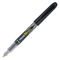 Pilot Precise Varsity Disposable Fountain Pen - Black, cap removed