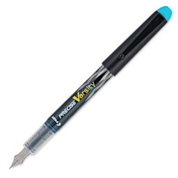 Pilot Precise Varsity Disposable Fountain Pen - Turquoise, cap removed
