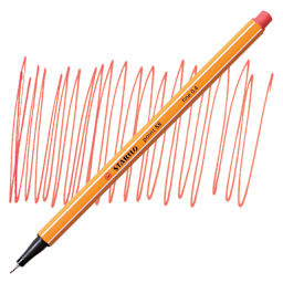 Stabilo Point 88 Fineliner Pen - Rust Red pen and swatch