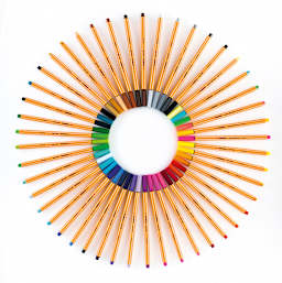 Stabilo Point 88 Fineliner Pens - Set of 50, Metal Case, Assorted Colors