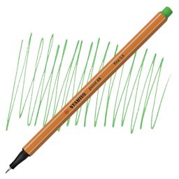 Stabilo Point 88 Fineliner Pen - Leaf Green pen and swatch