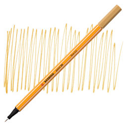 Stabilo Point 88 Fineliner Pen - Light Ochre pen and swatch