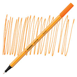 Stabilo Point 88 Fineliner Pen - Pale Vermilion pen and swatch