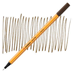 Stabilo Point 88 Fineliner Pen - Umber pen and swatch