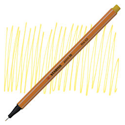 Stabilo Point 88 Fineliner Pen - Yellow pen and swatch