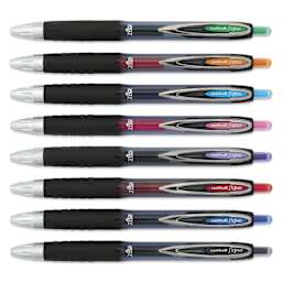 Uni-Ball Signo 207 Rollerball Gel Pens - Assorted Colors, 0.7 mm, Set of 8