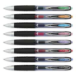 Uni-Ball Signo 207 Rollerball Gel Pens - Assorted Colors, 0.7 mm, Set of 8, tips shown