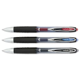 Uni-Ball Signo 207 Rollerball Gel Pens - Assorted Colors, 0.7 mm, Set of 3, tips shown