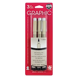 Sakura Pigma Graphic Pens - Set of 3, 1 mm