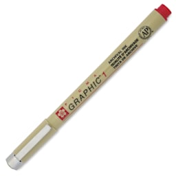 Sakura Pigma Graphic Pen - Red, 1 mm - with cap on