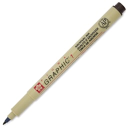 Sakura Pigma Graphic Pen - Sepia, 1 mm - with cap removed