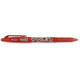 Pilot Frixion Erasable Gel Pens - Assorted Colors, Set of 8, Red pen out of packaging with cap off