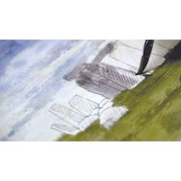 Pilot Frixion Clicker Erasable Gel Pen - Retractable, Black, Fine, Stonehenge drawing being colored in