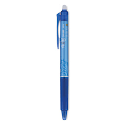 Pilot Frixion Clicker Erasable Gel Pen - Retractable, Blue, Extra Fine, side of the pen