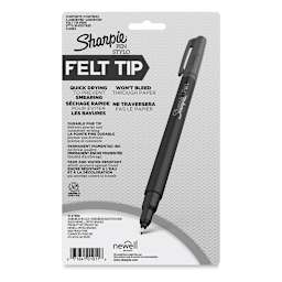 Sharpie Felt Tip Pens - Assorted Colors, Set of 6, back of the packaging