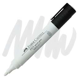 Faber-Castell Pitt Big Artist Pen - White, Large Bullet Nib marker and swatch