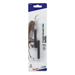Pentel Pocket Brush Pen Refill - Pkg of 2, Sepia