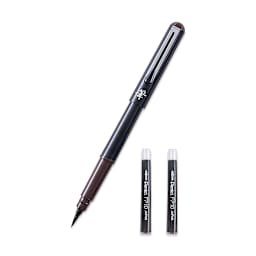 Pentel Pocket Brush Pen - Pen with 2 Refills, Sepia