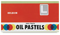 Holbein Academic Oil Pastel Sets - Top view of closed package of 12