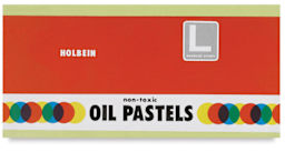 Holbein Academic Oil Pastel Sets - Top view of closed package of 16 