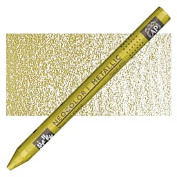 Caran d'Ache Neocolor I Wax Pastel - Gold, Metallic pastel and swatch
